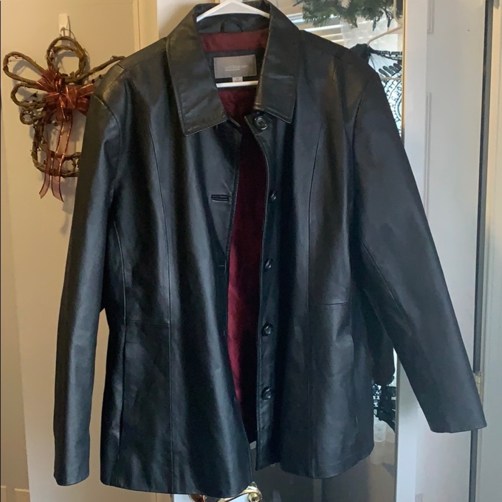 Croft & Barrow leather jacket 1x